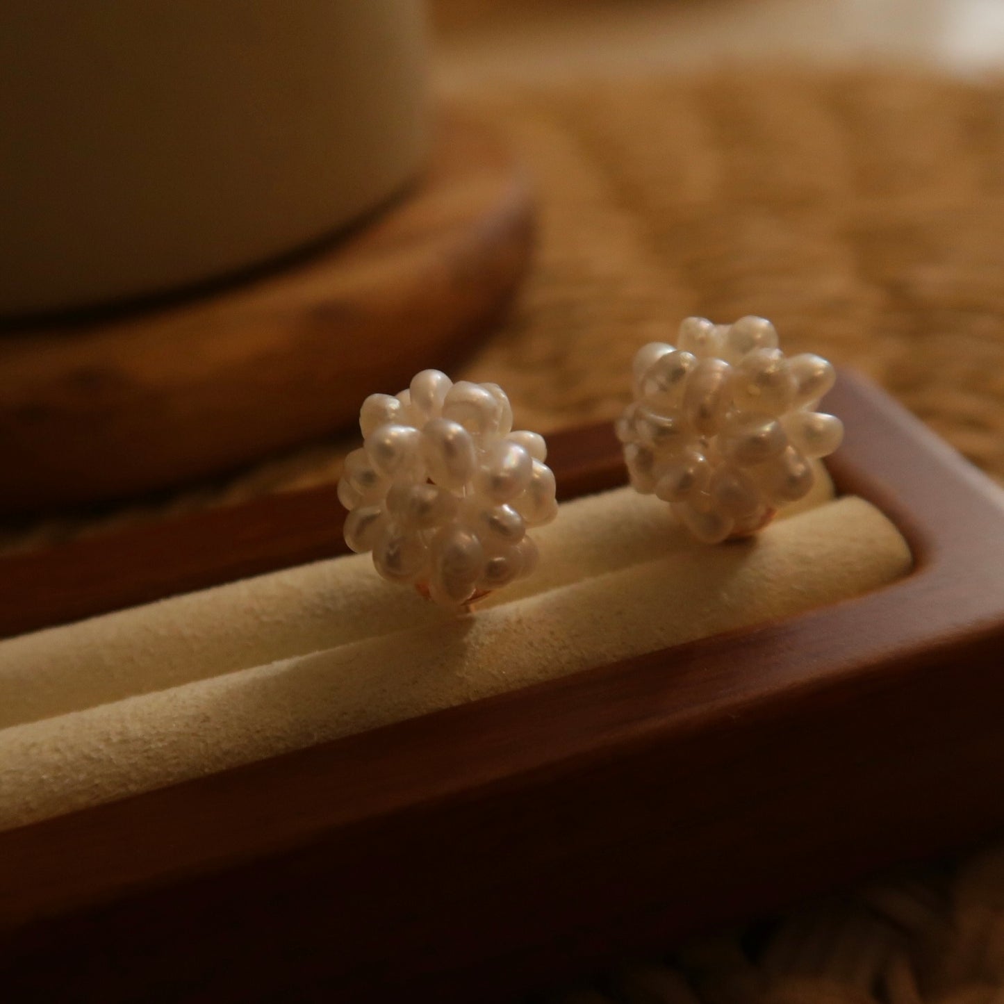 Natural Pearl Blossom Bouquet Earrings