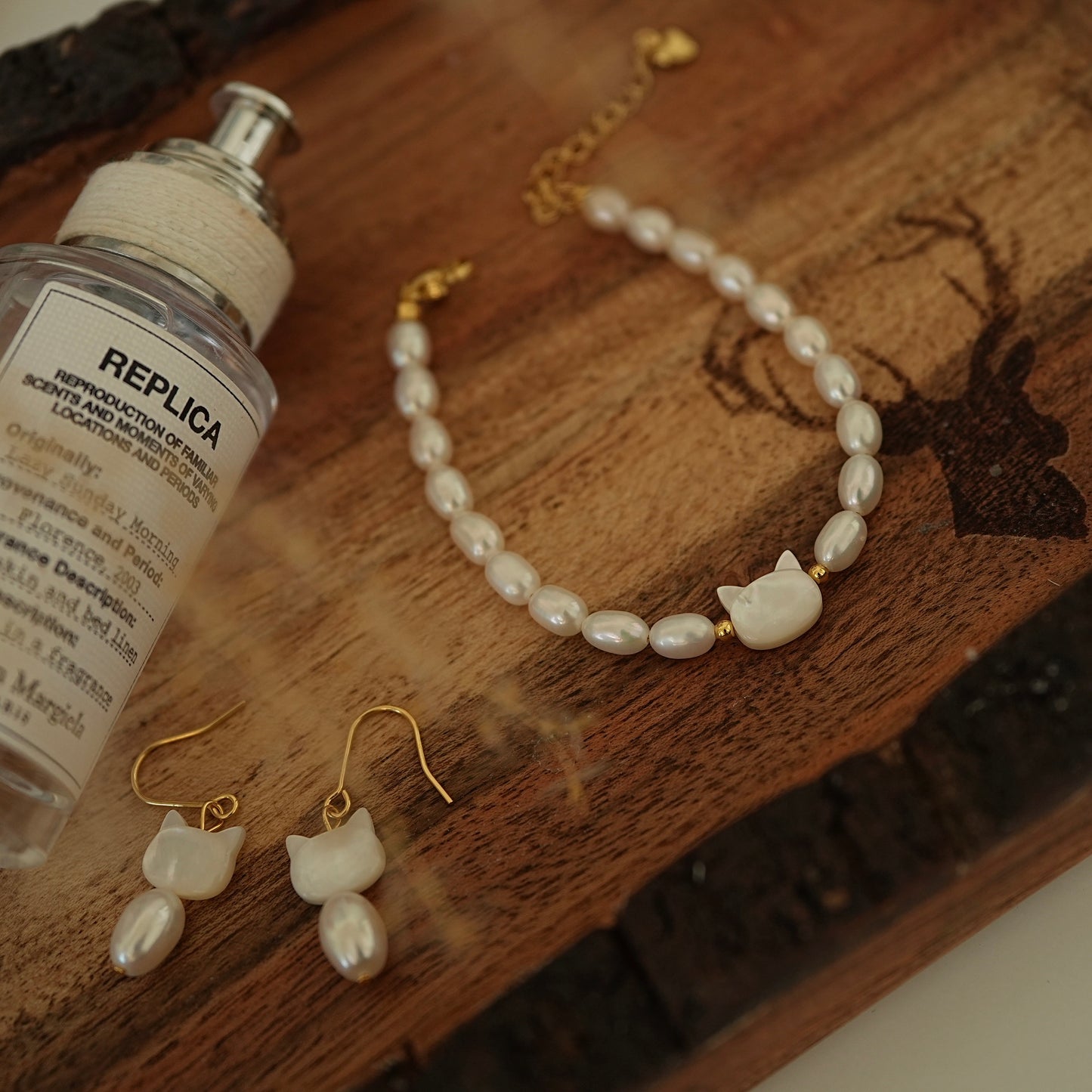 Luna Kitty Natural Pearl Bracelet