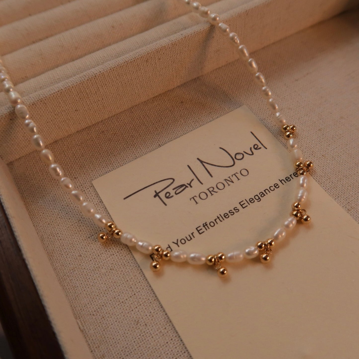 Tiny Bells Natural Pearl Necklace