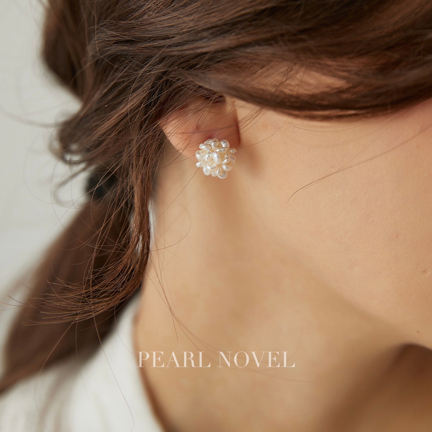 Natural Pearl Blossom Bouquet Earrings