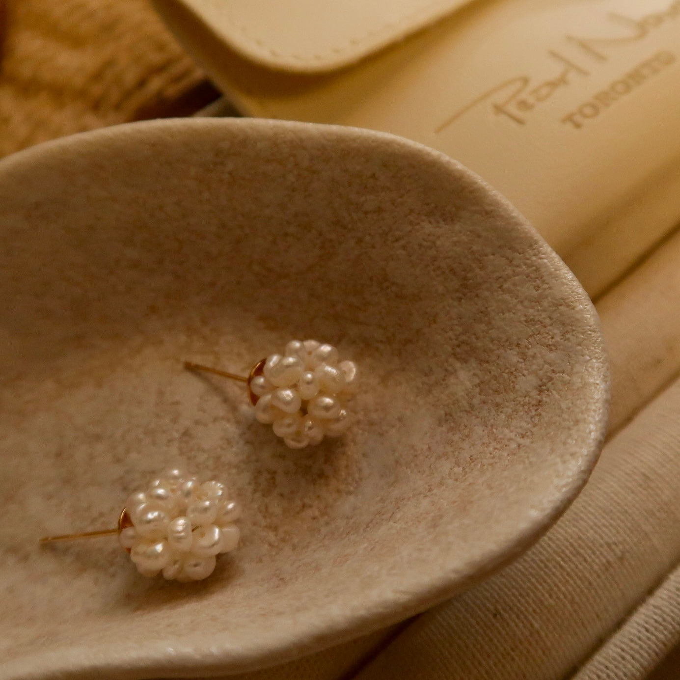 Natural Pearl Blossom Bouquet Earrings