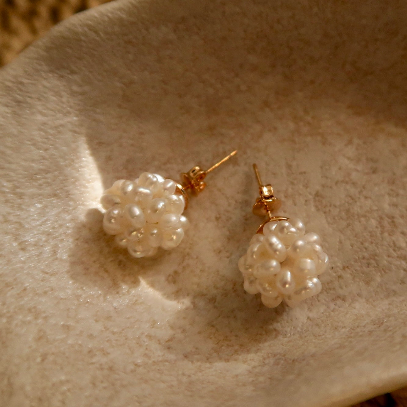 Natural Pearl Blossom Bouquet Earrings