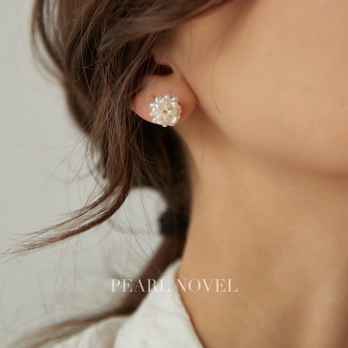 Natural Pearl Blossom Bouquet Earrings