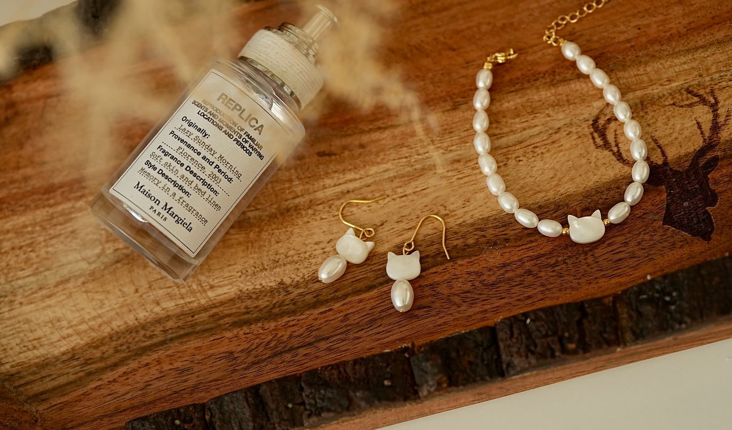 Luna Kitty Natural Pearl Bracelet
