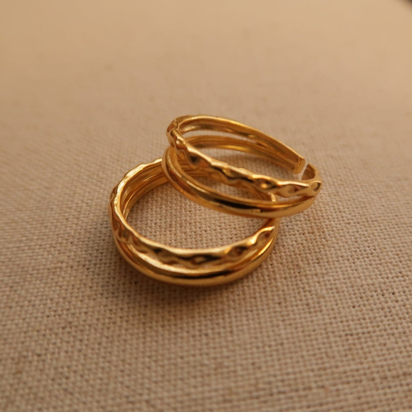 Layered Golden Open Ring