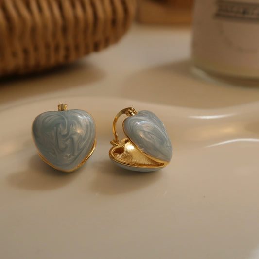 Sky Blue Peach Earrings