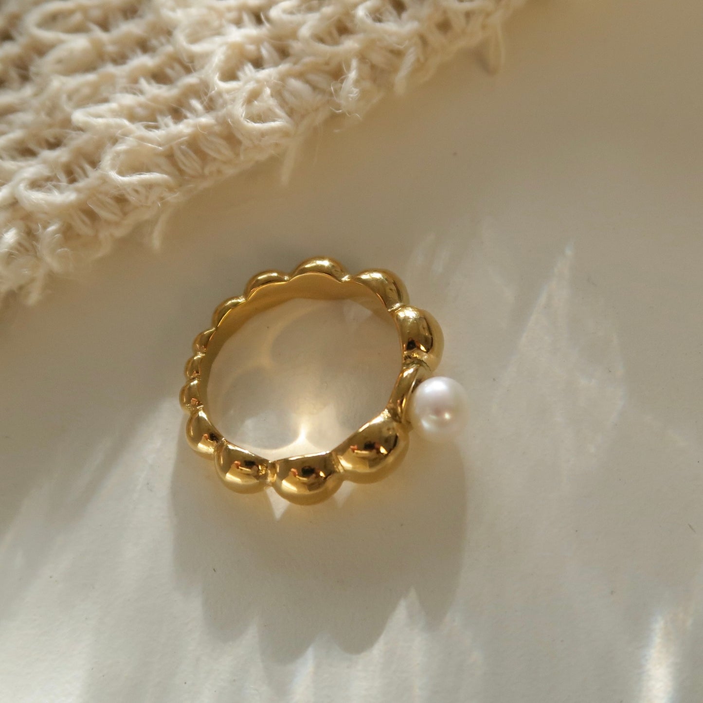 Natural Pearl 'Boba' Ring