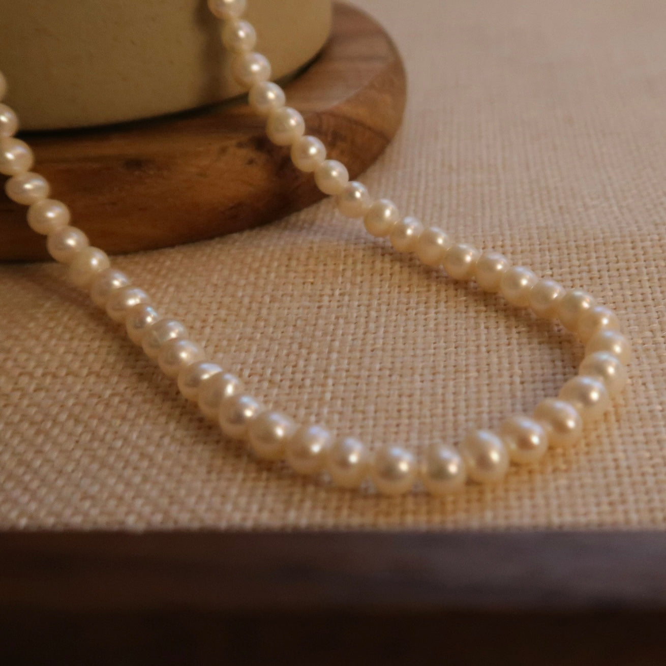 Minimalist Natural Pearl Necklace