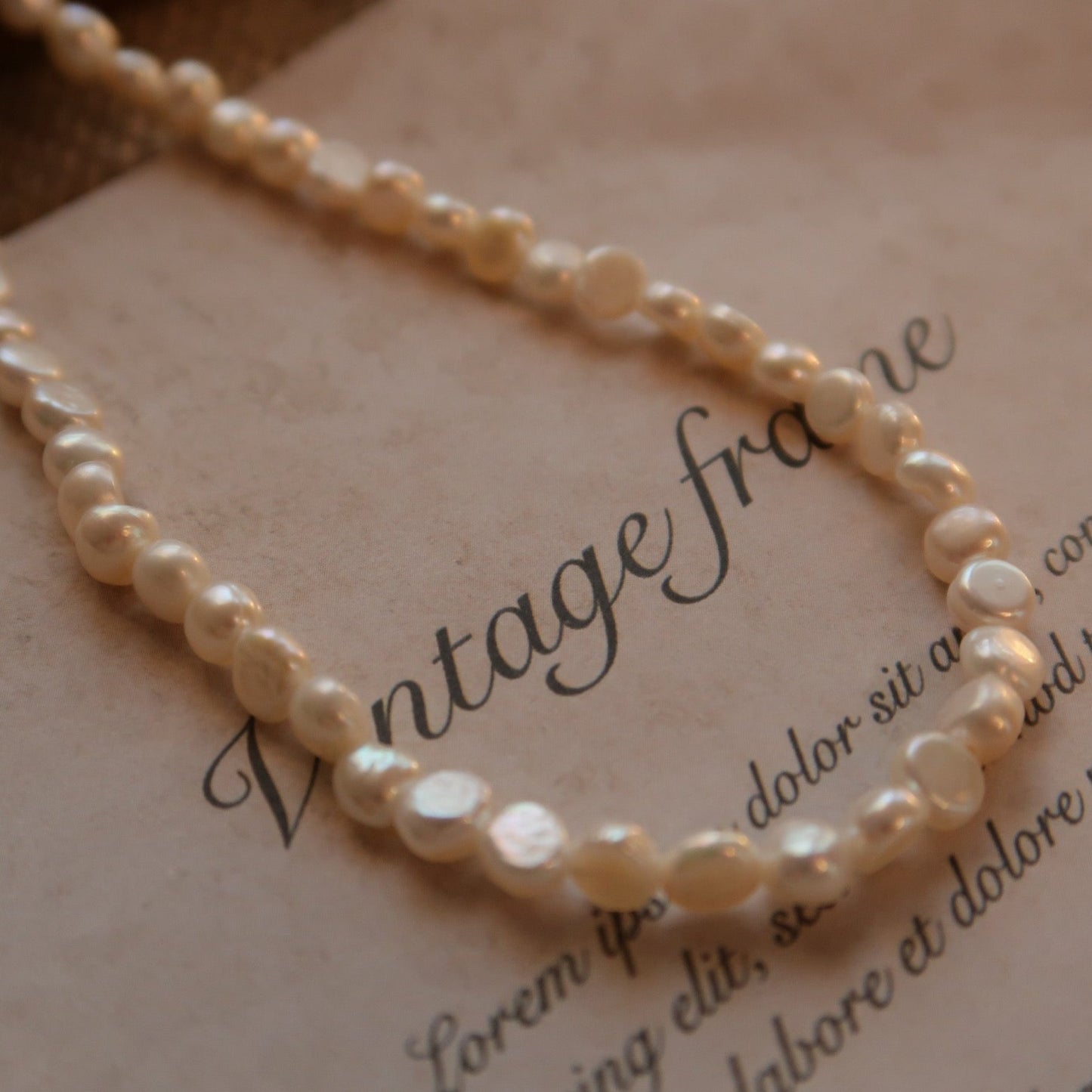 ‘Broken Silver’ Shining Natural Pearl Necklace