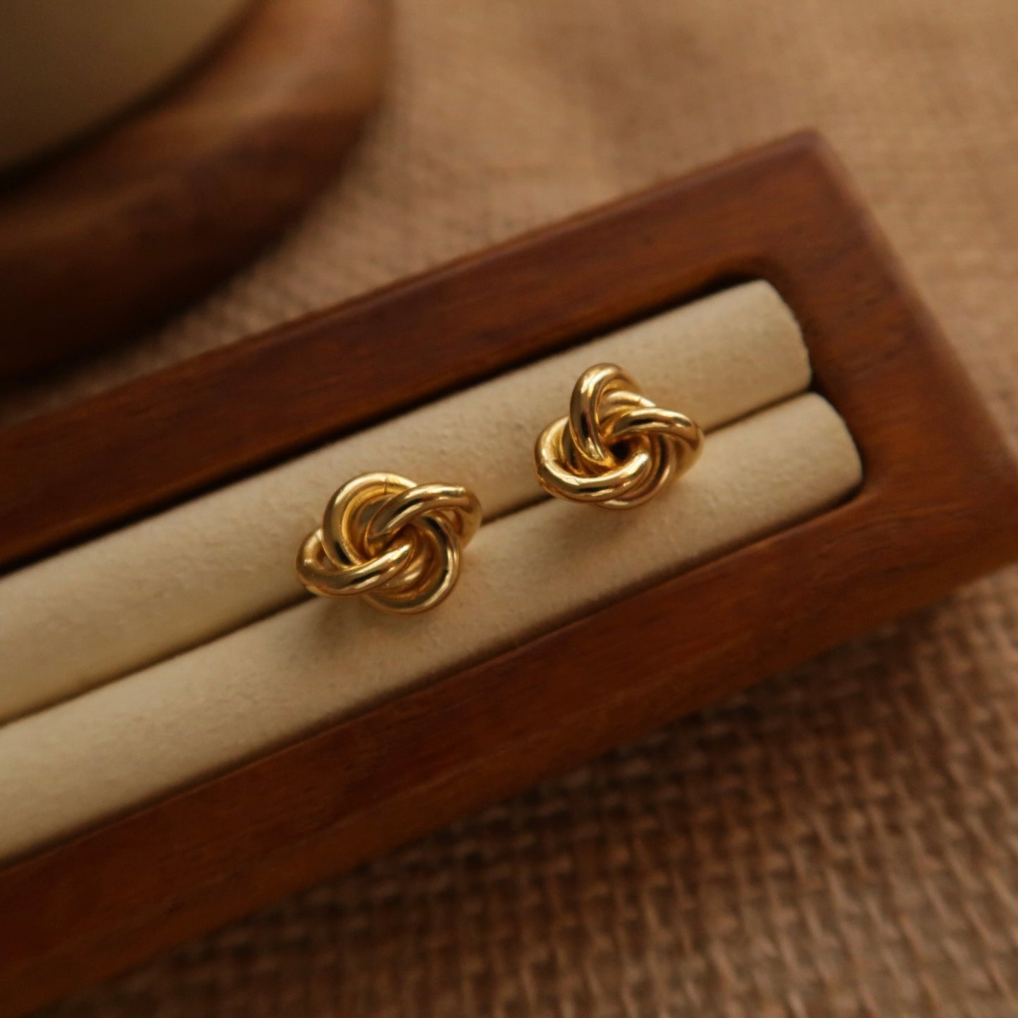 Little Golden Knot Ear Studs