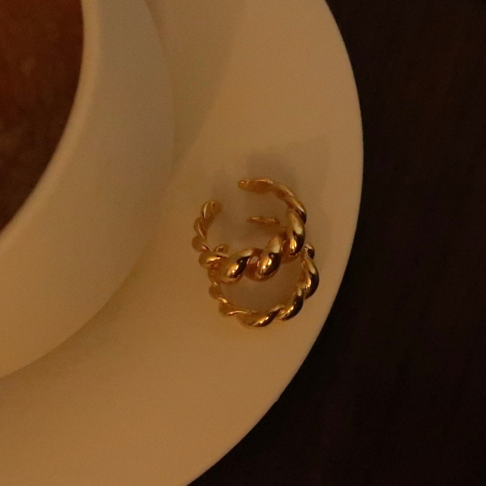 Golden Croissant Open Ring