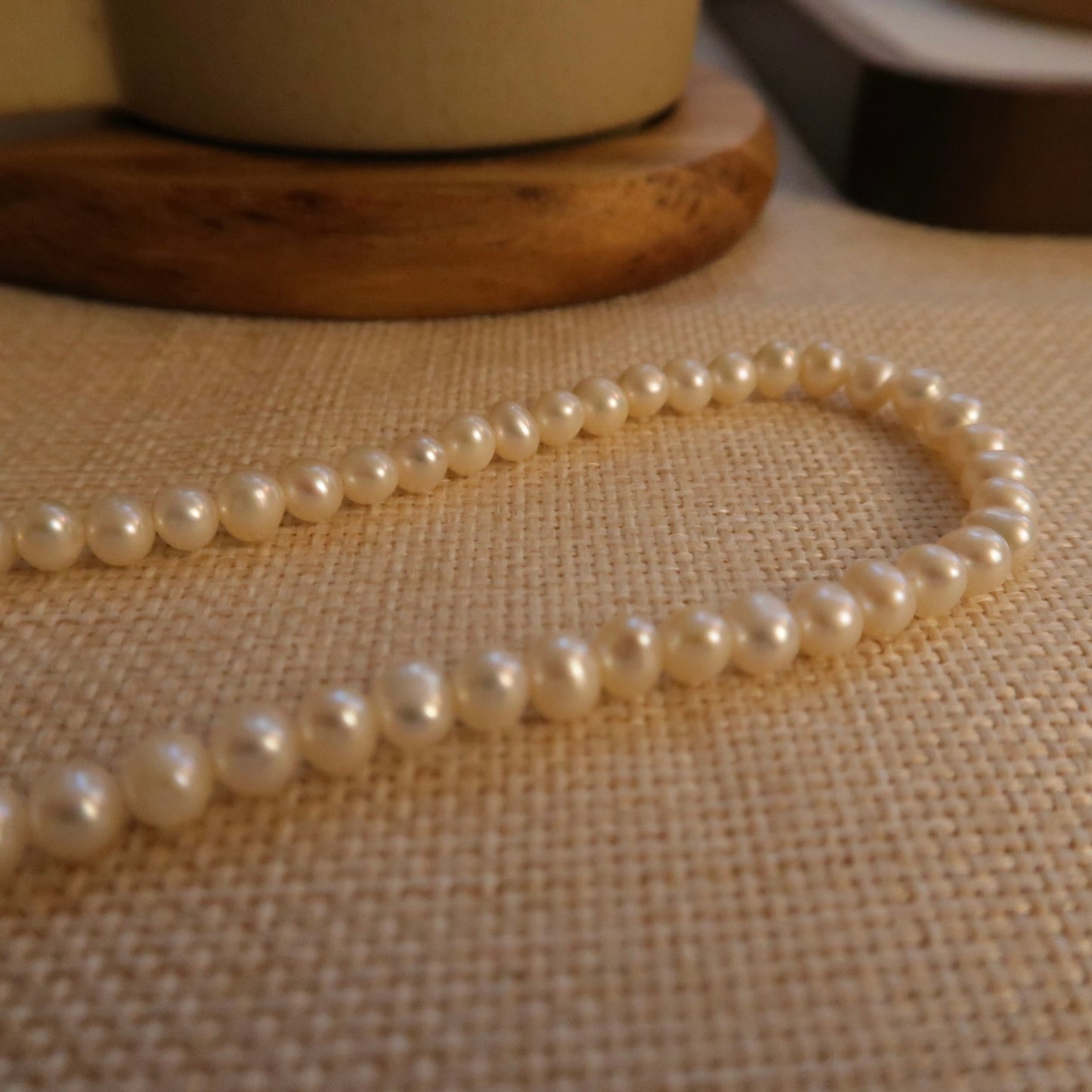 Minimalist Natural Pearl Necklace