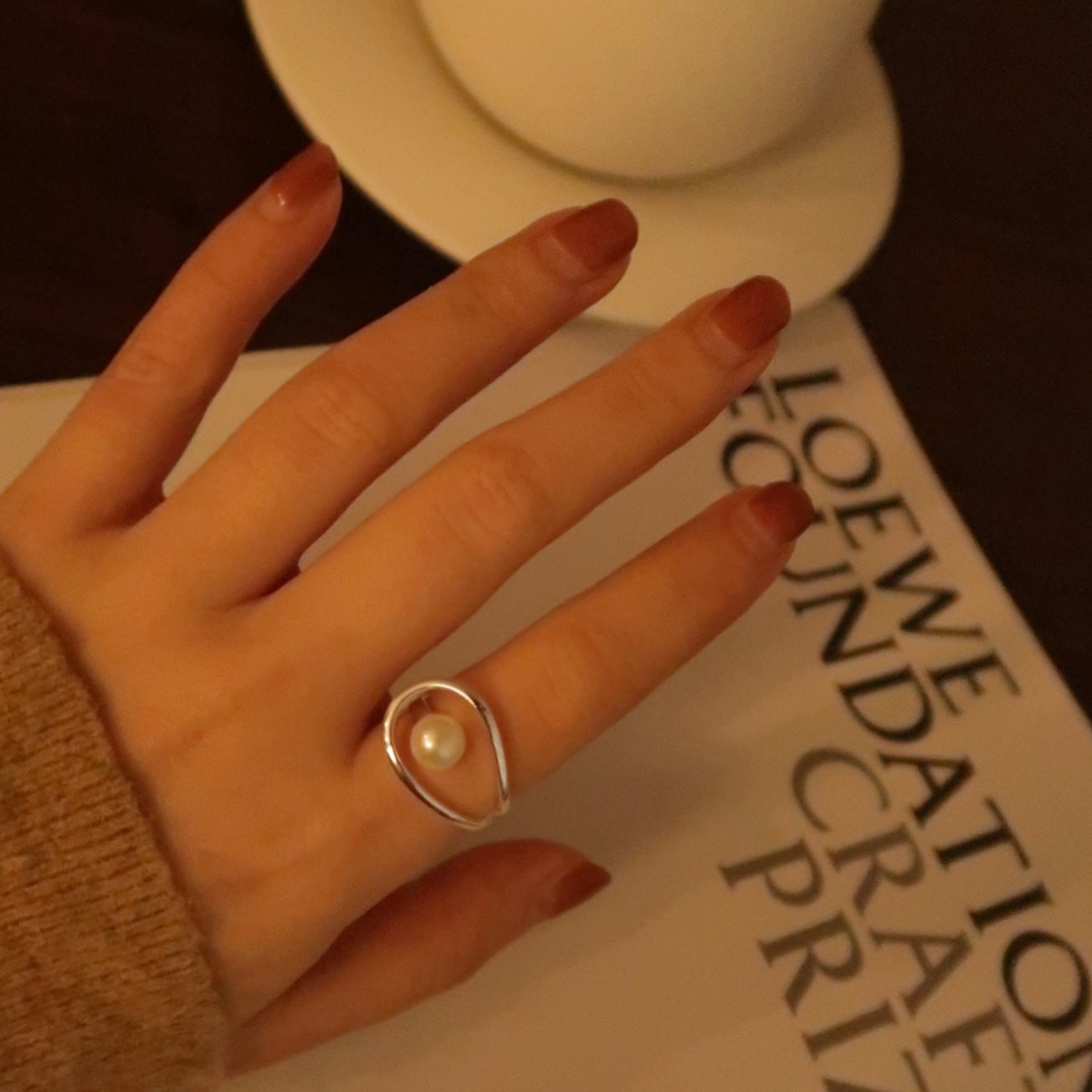 Natural Pearl Silver Ring