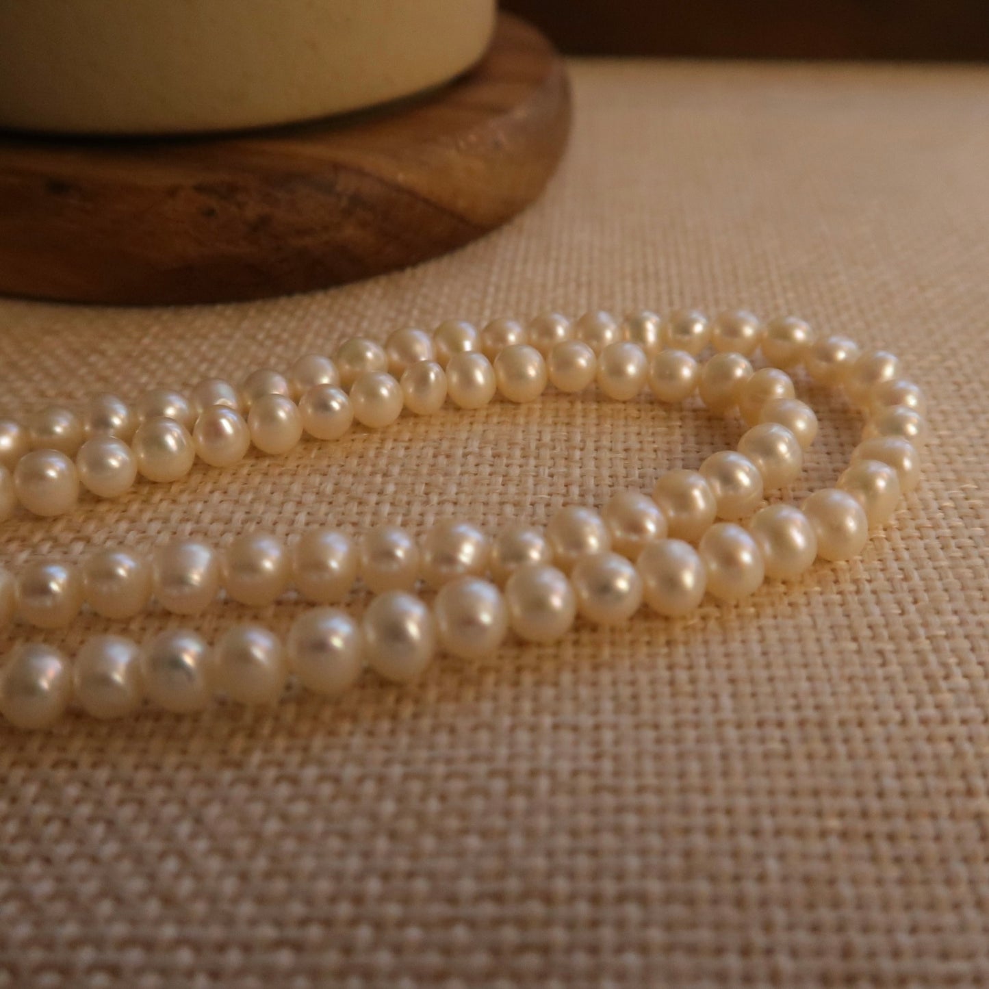 Minimalist Natural Pearl Necklace