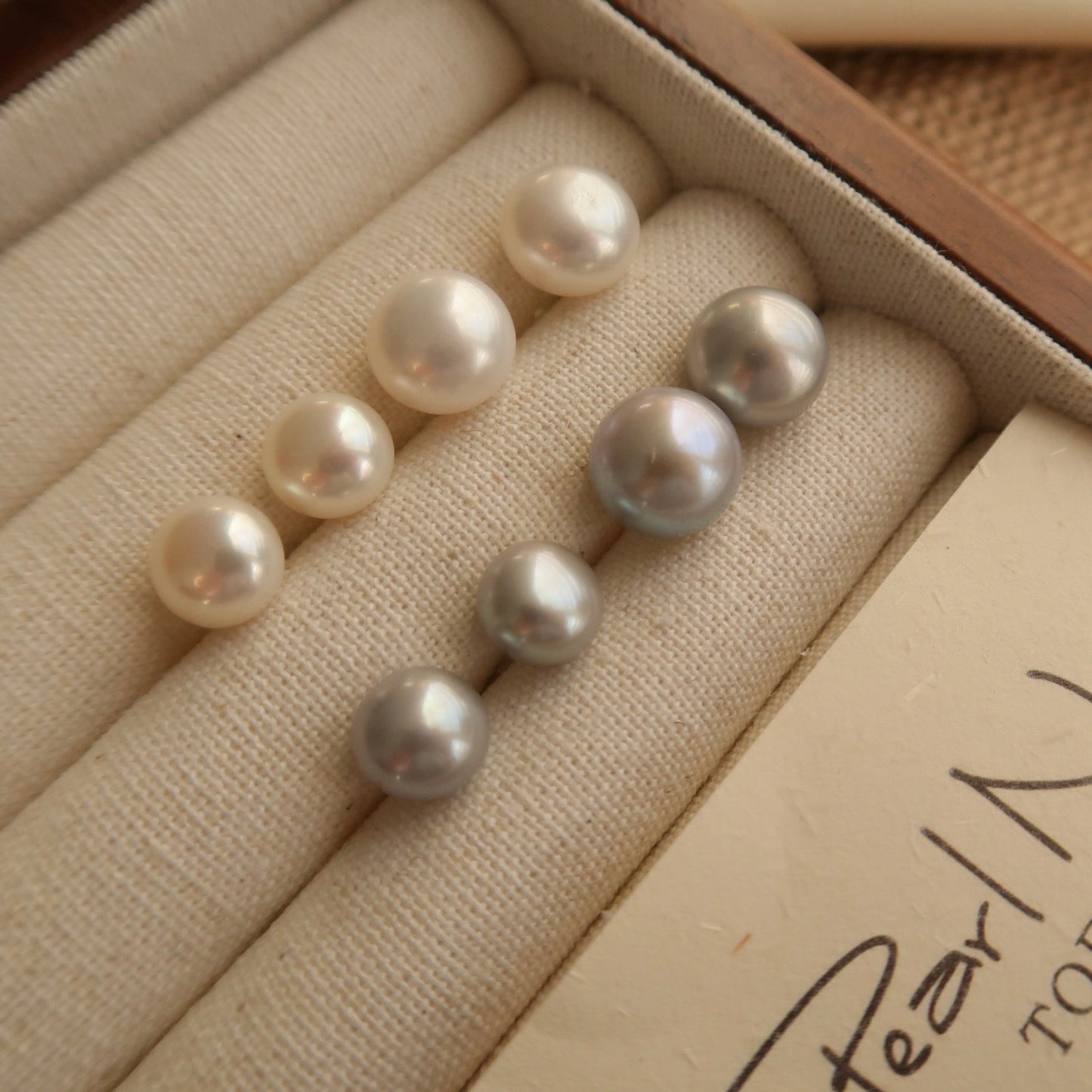 The Basics: Natural Button Pearl Studs