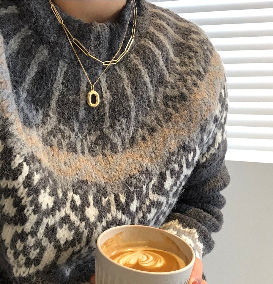 Golden Square Donut Necklace