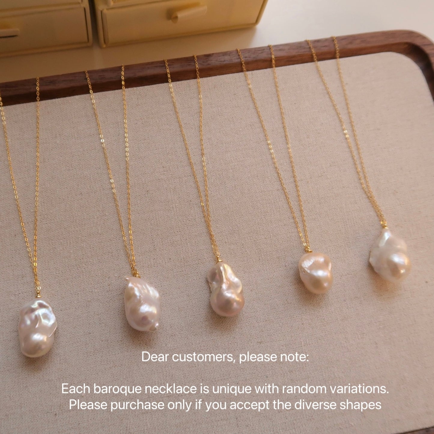 Aurora Baroque Pearl Gold Filled Necklace