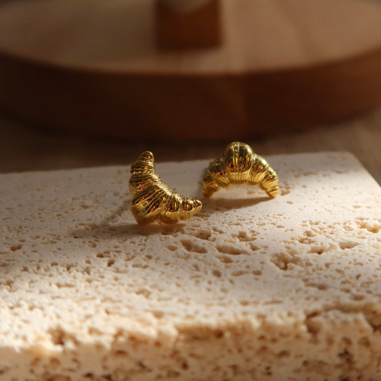 Little Golden Croissant Earrings