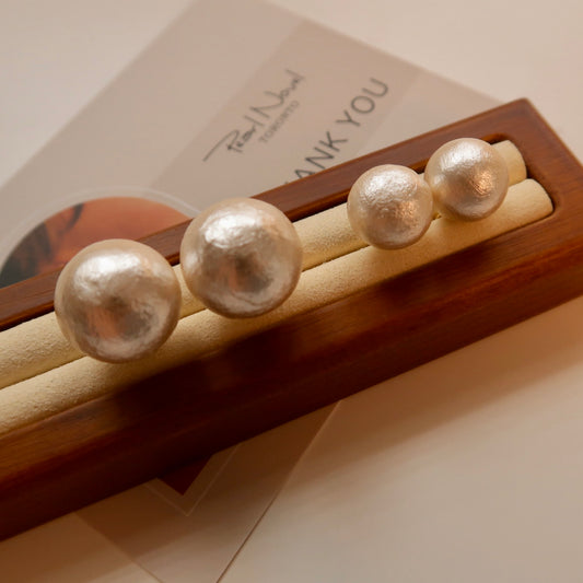 Textured "Pearl" Earrings - Ultra Light