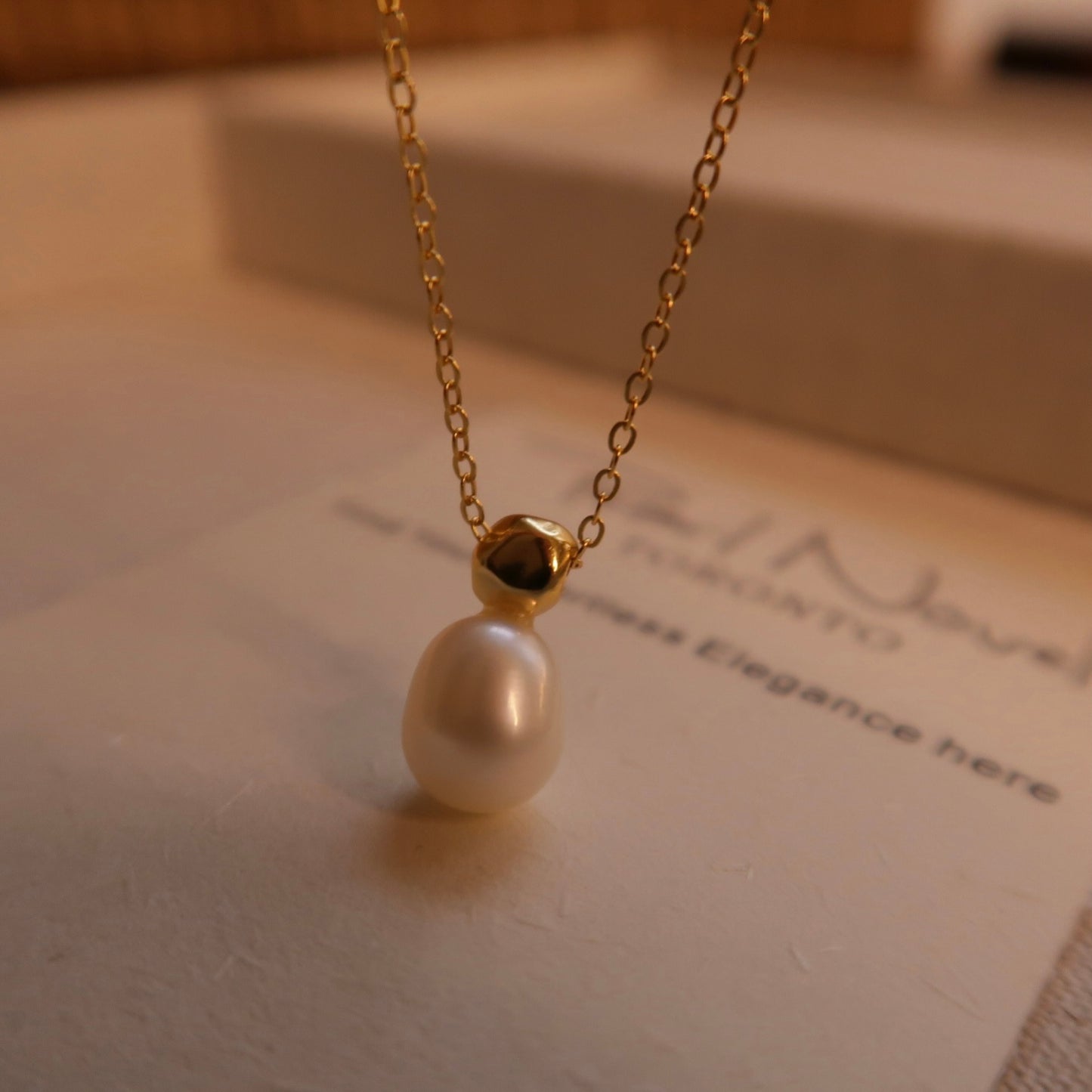 French Baguette Natural Pearl Necklace