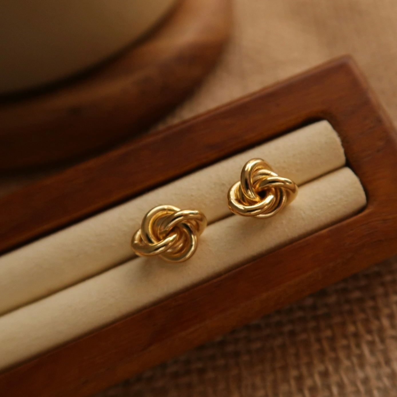 Little Golden Knot Ear Studs