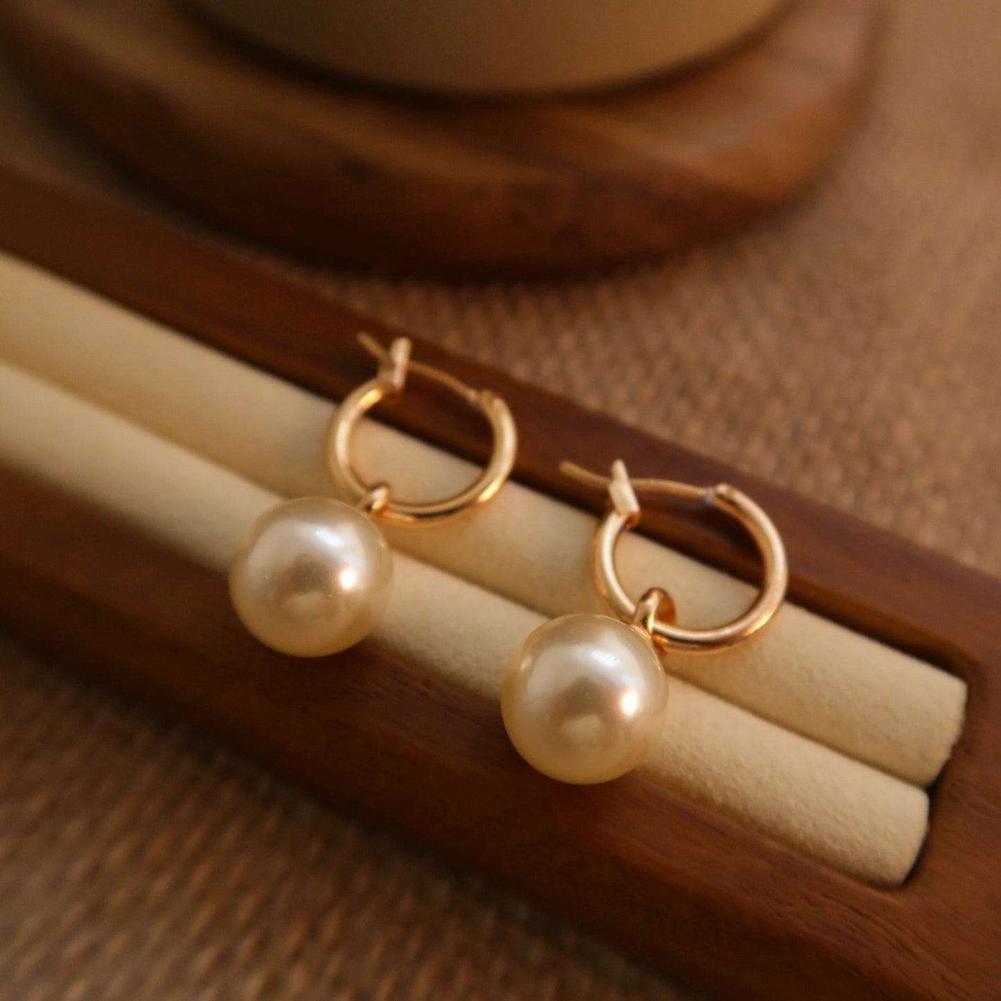 Detachable Swarovski Pearl Earrings + Hoops