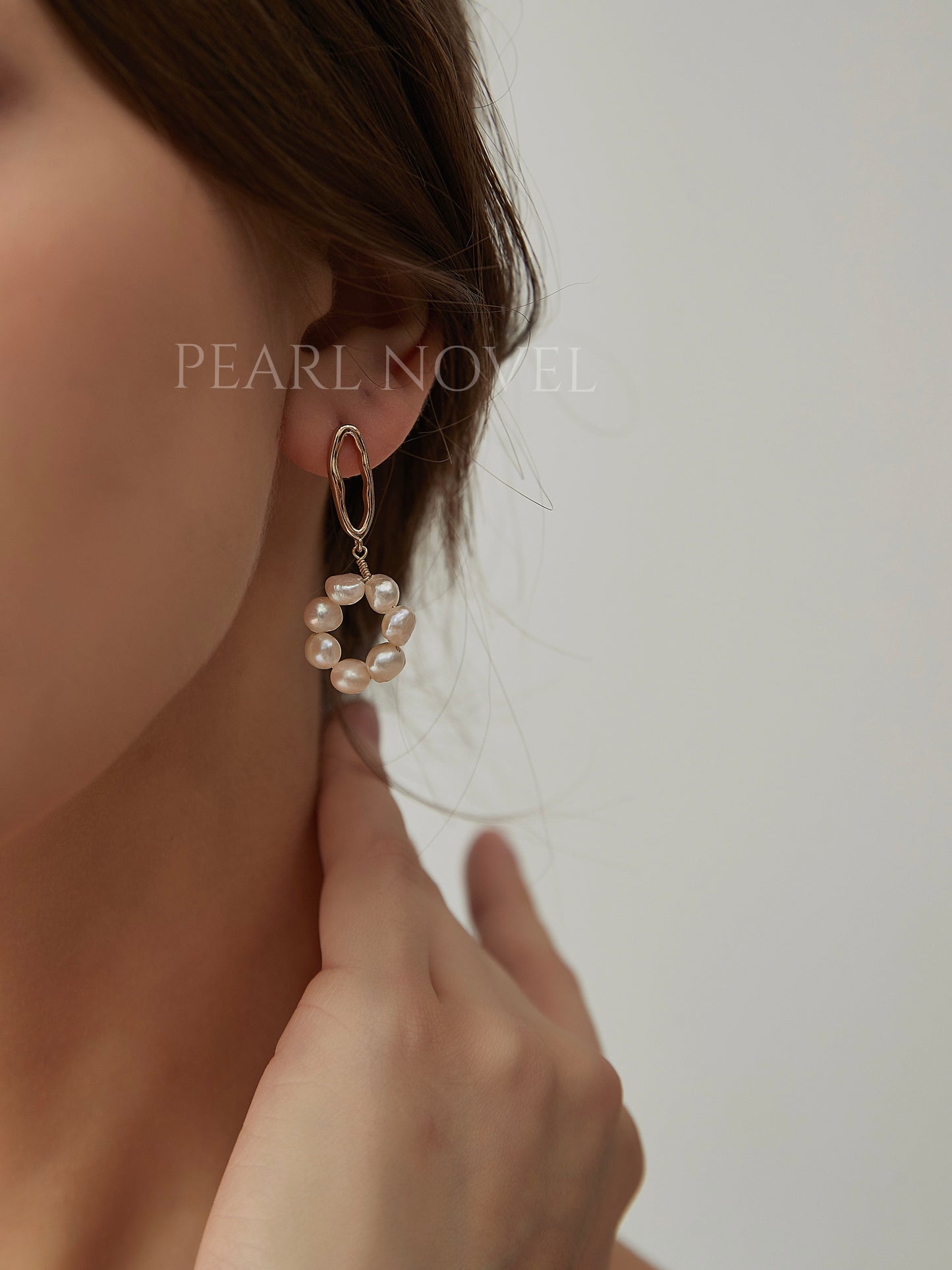 Natural Pearl Flower Drop Earrings