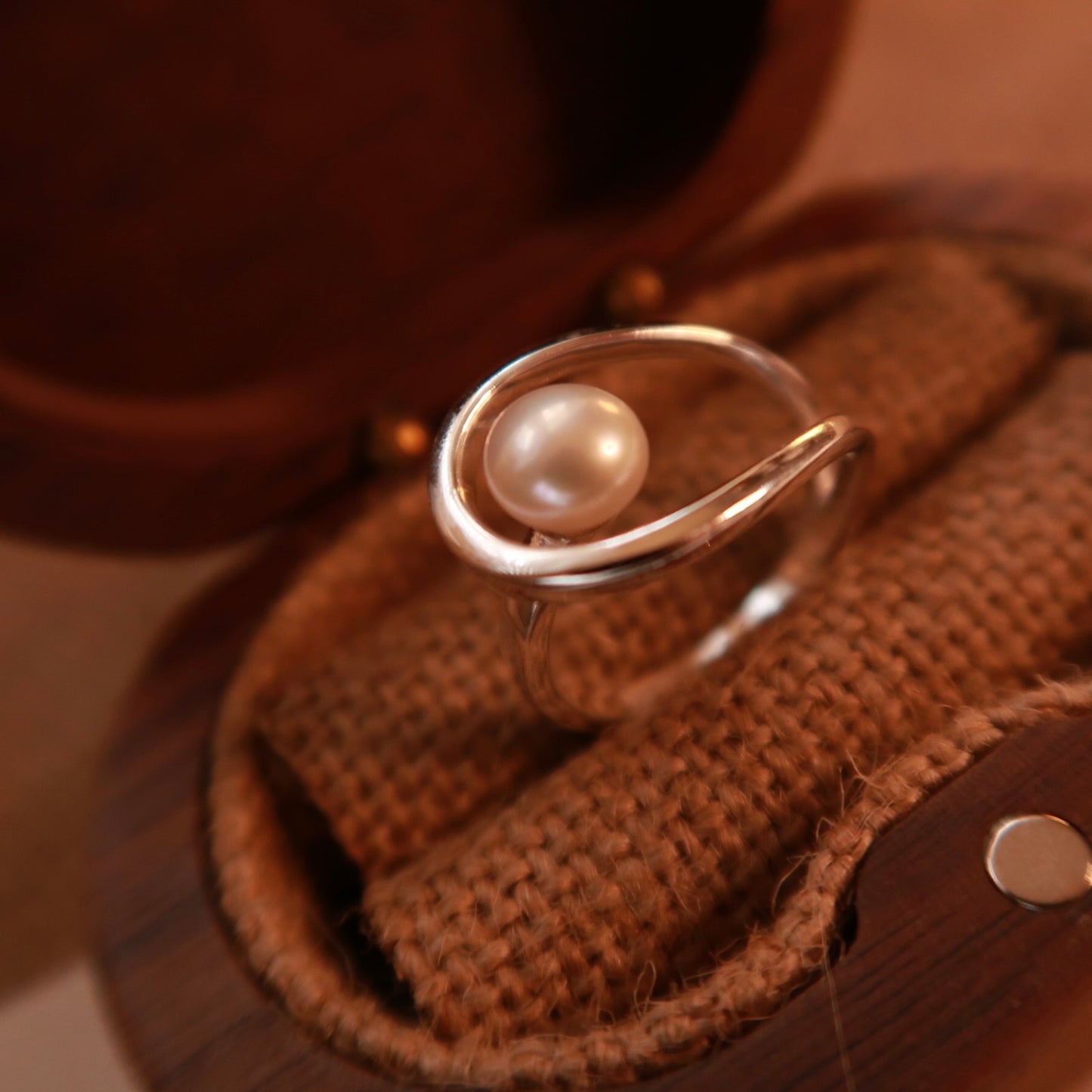 Natural Pearl Silver Ring