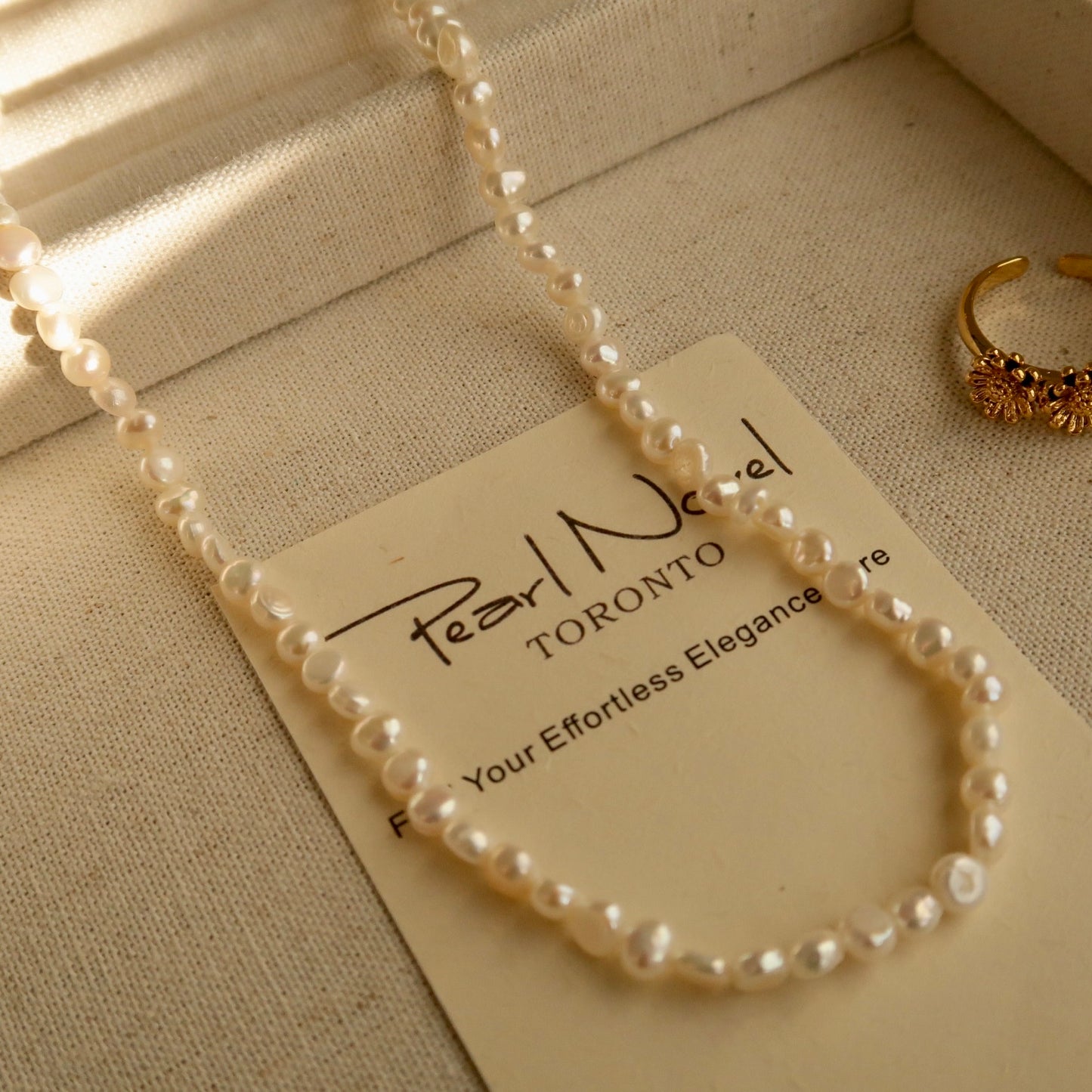 ‘Broken Silver’ Shining Natural Pearl Necklace