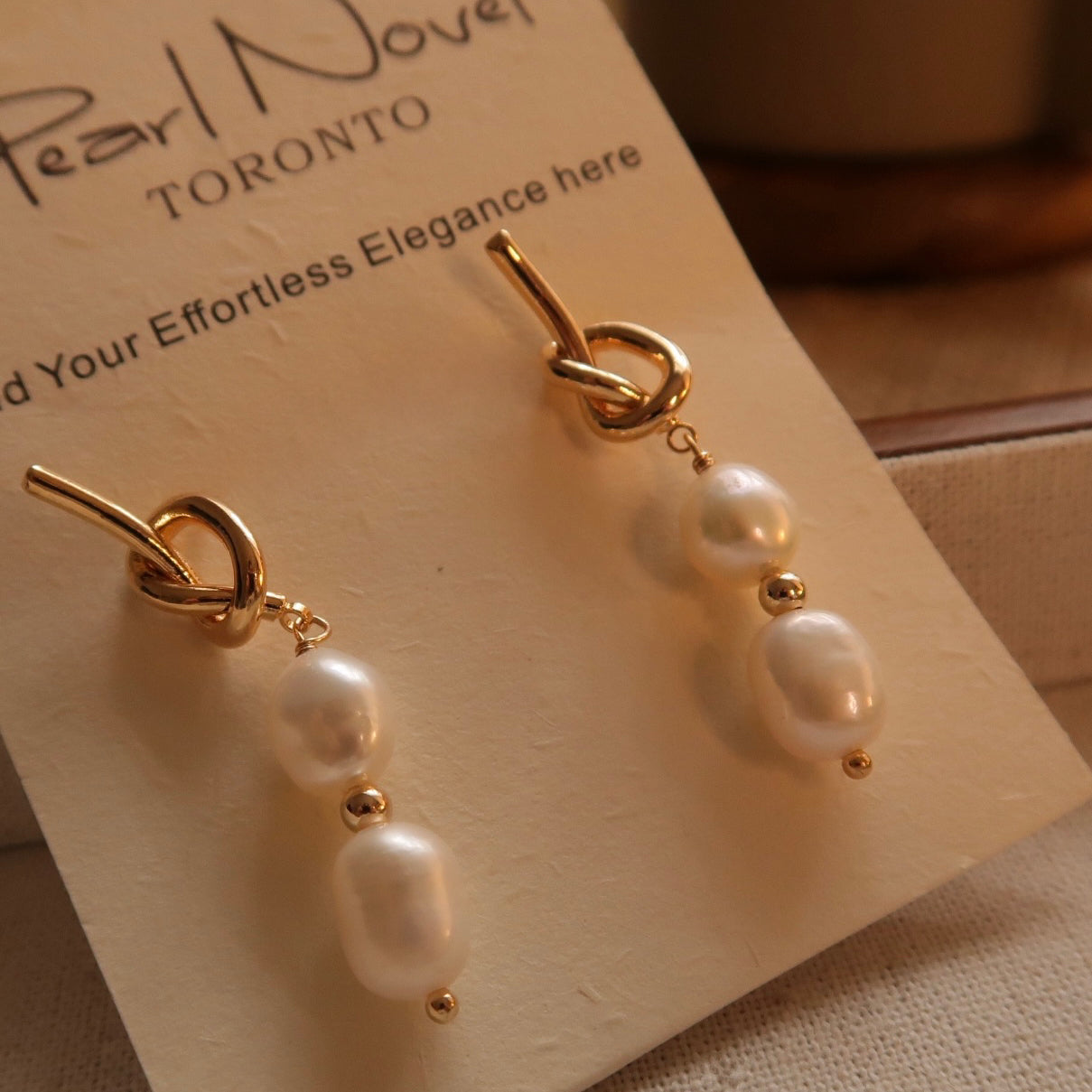 French-style Celestial Embrace Natural Baroque Ear Drops