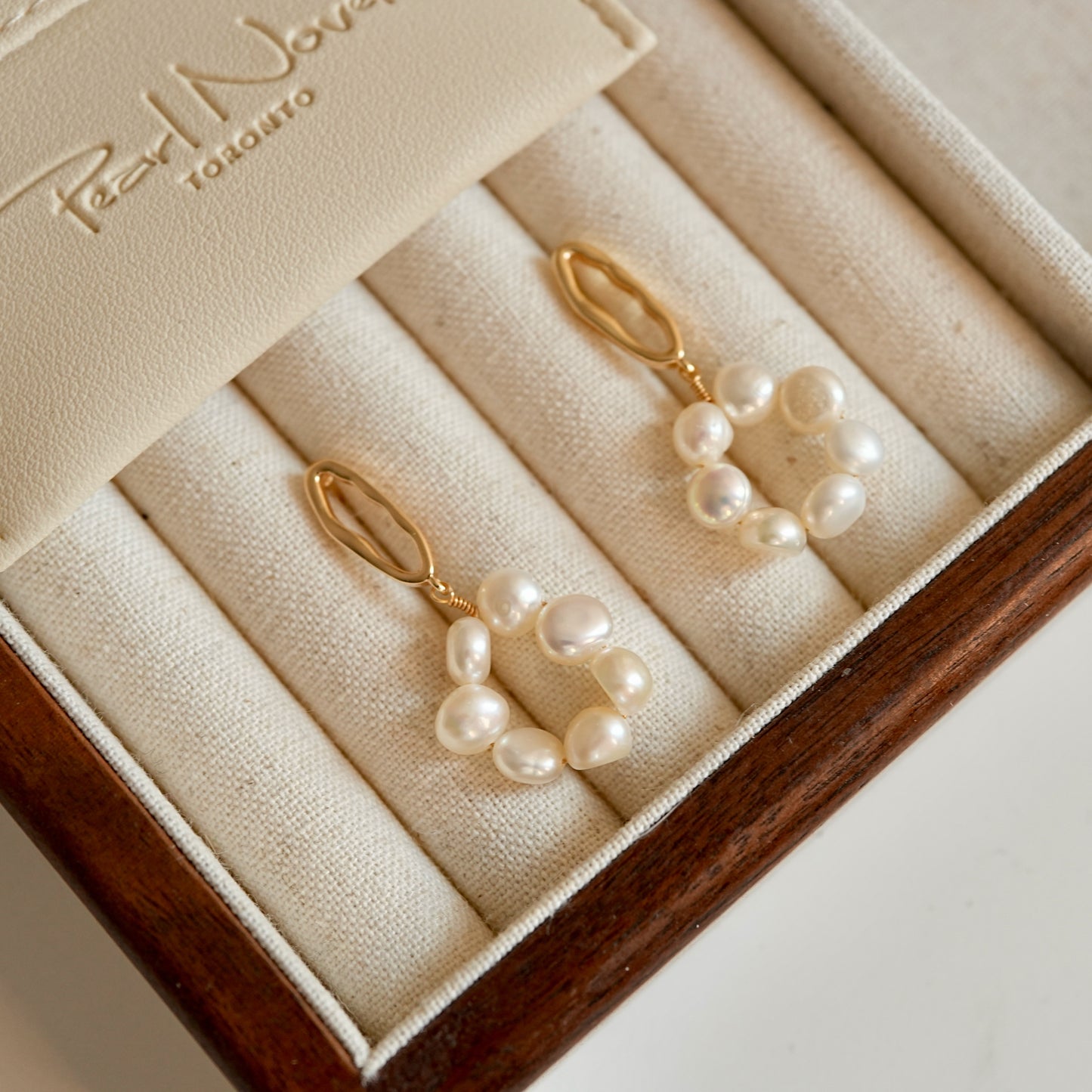 Natural Pearl Flower Drop Earrings