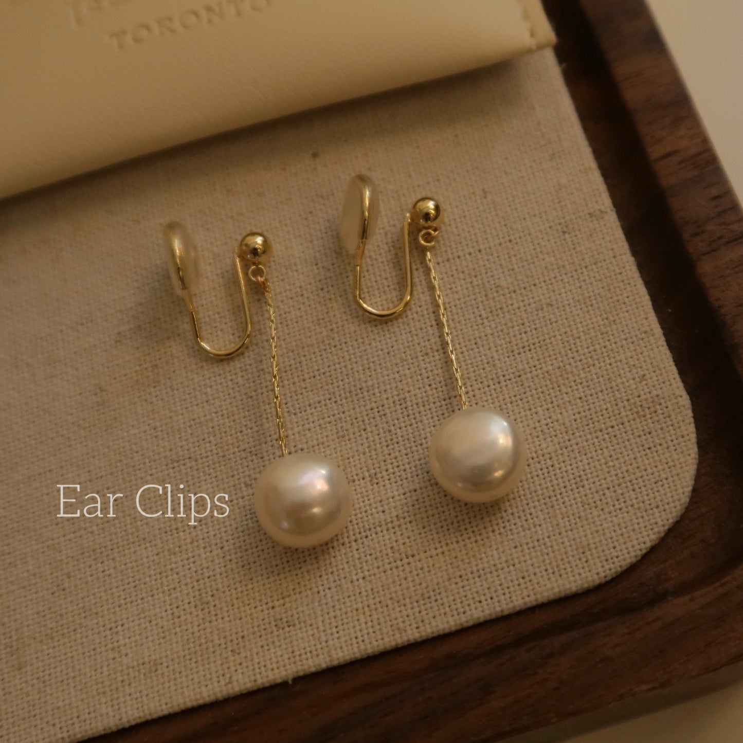 'Serenade' Natural Baroque Pearl Ear Drops