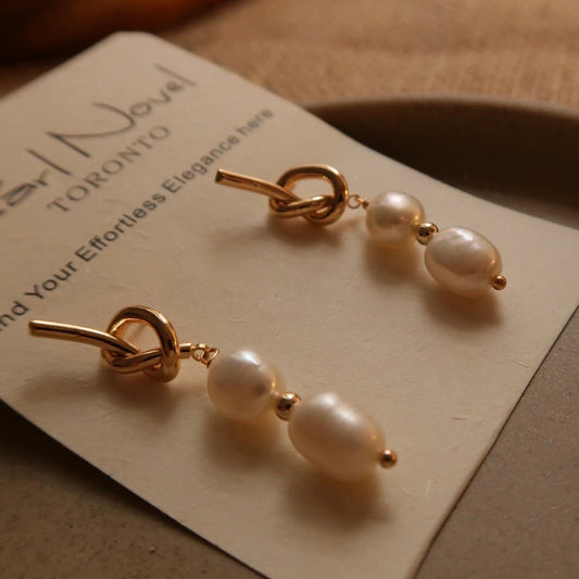 French-style Celestial Embrace Natural Baroque Ear Drops