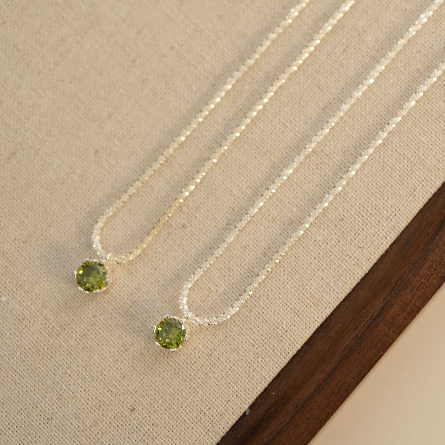 Olive Green Zircon Necklace