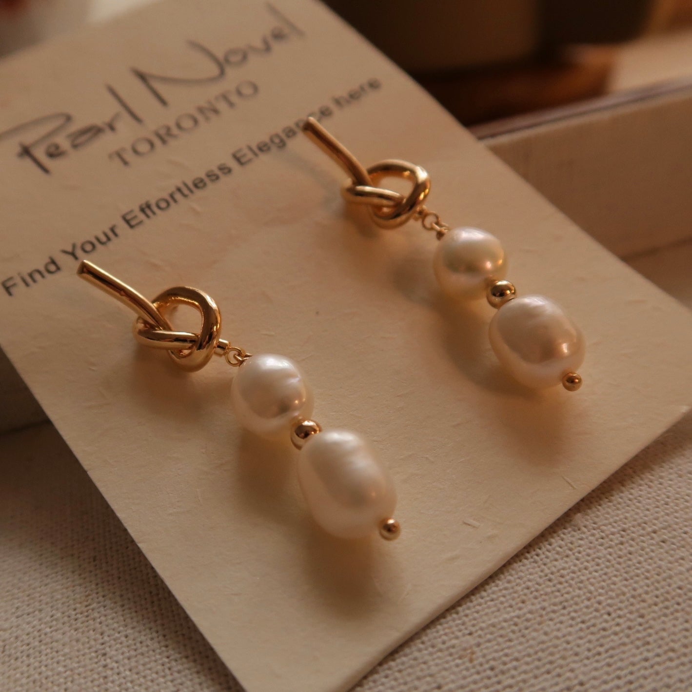 French-style Celestial Embrace Natural Baroque Ear Drops