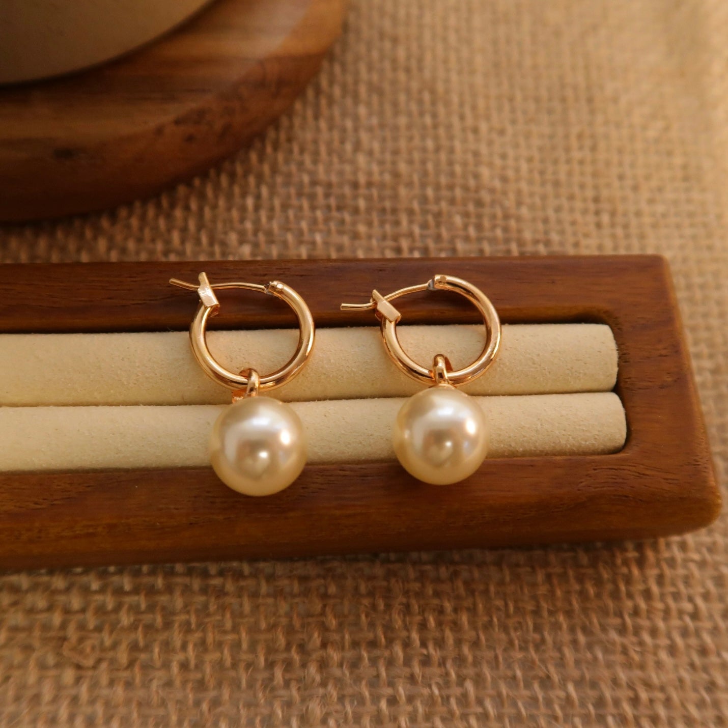 Detachable Swarovski Pearl Earrings + Hoops