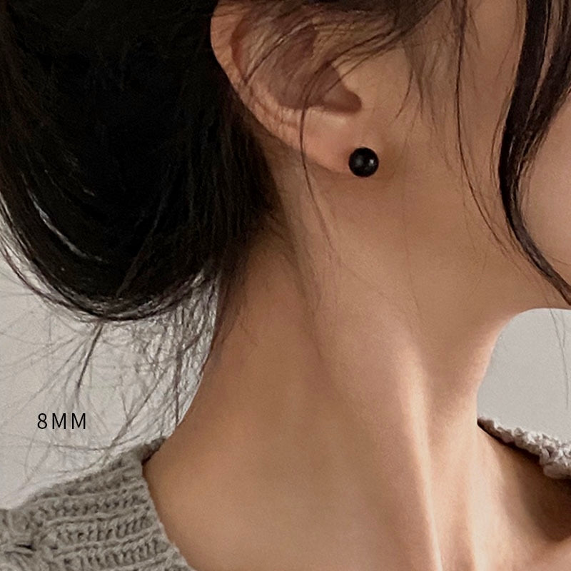 The Basics: Black Agate Ear Studs