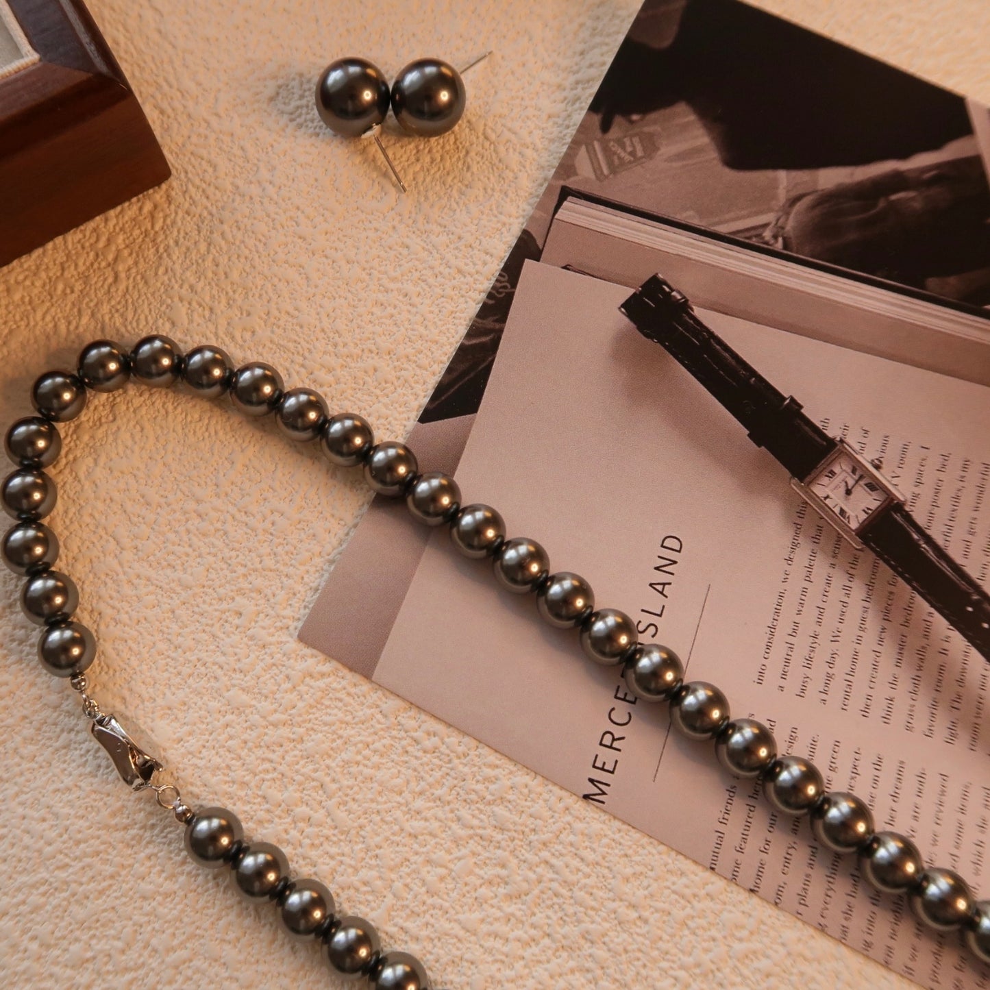 Black Moon Swarovski Pearl Necklace