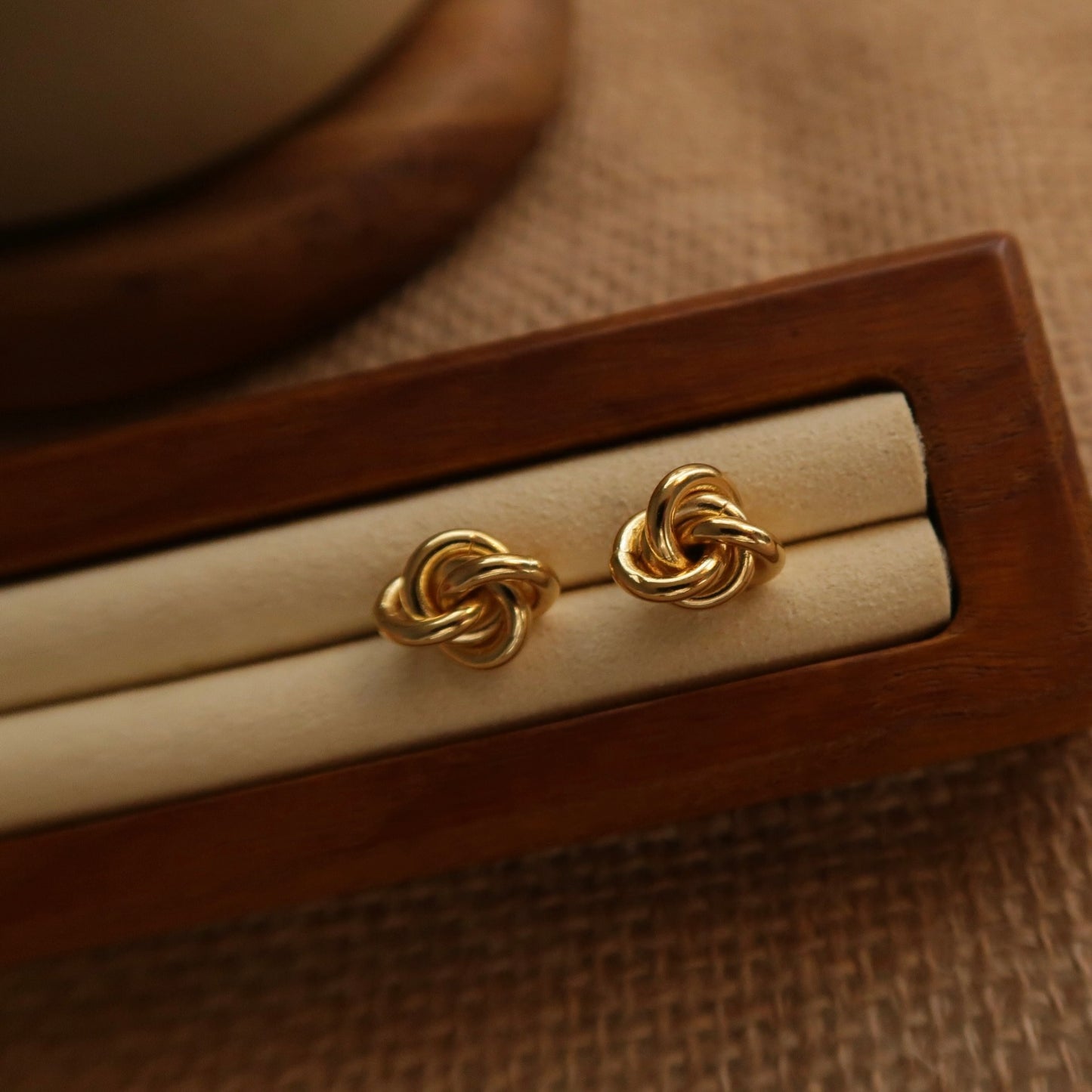 Little Golden Knot Ear Studs