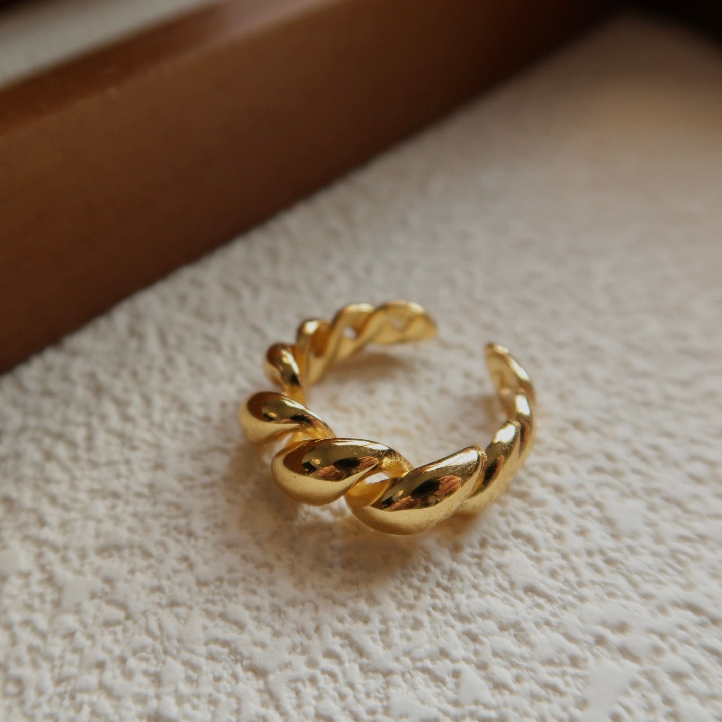 Golden Croissant Open Ring