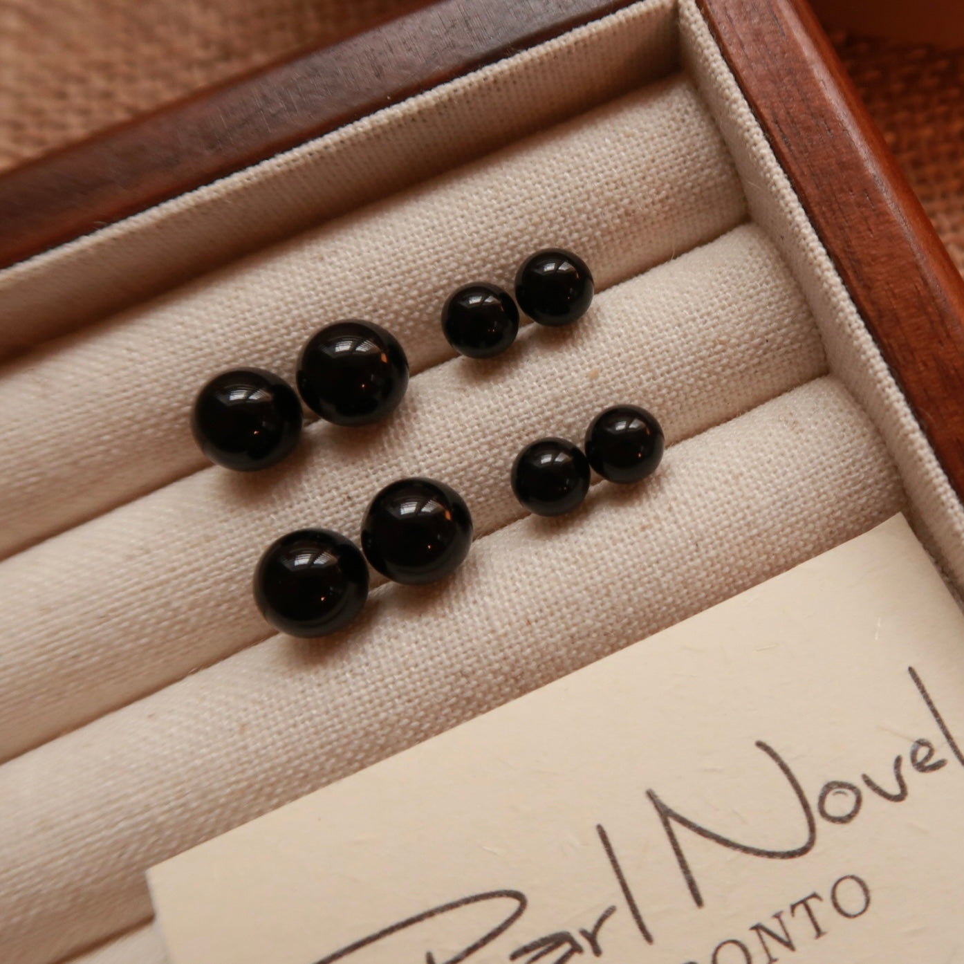 The Basics: Black Agate Ear Studs