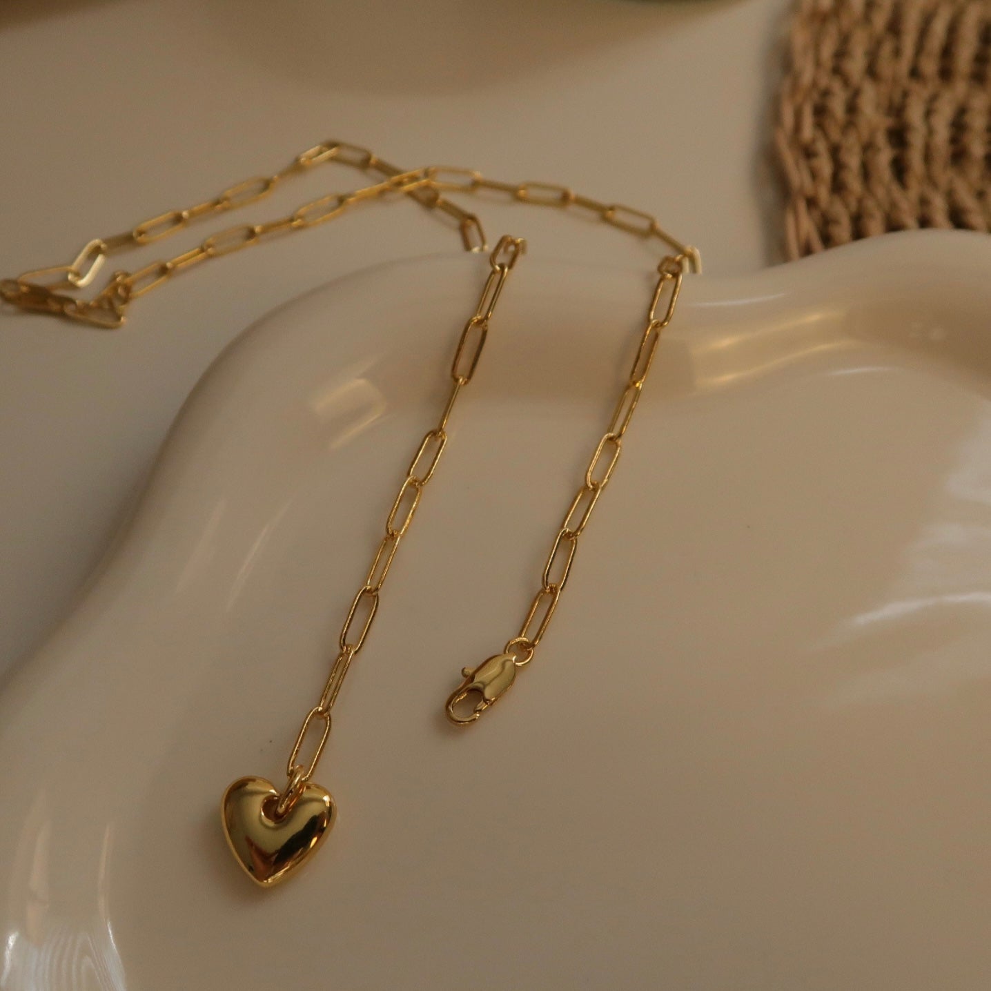 Golden Heart Adjustable Necklace