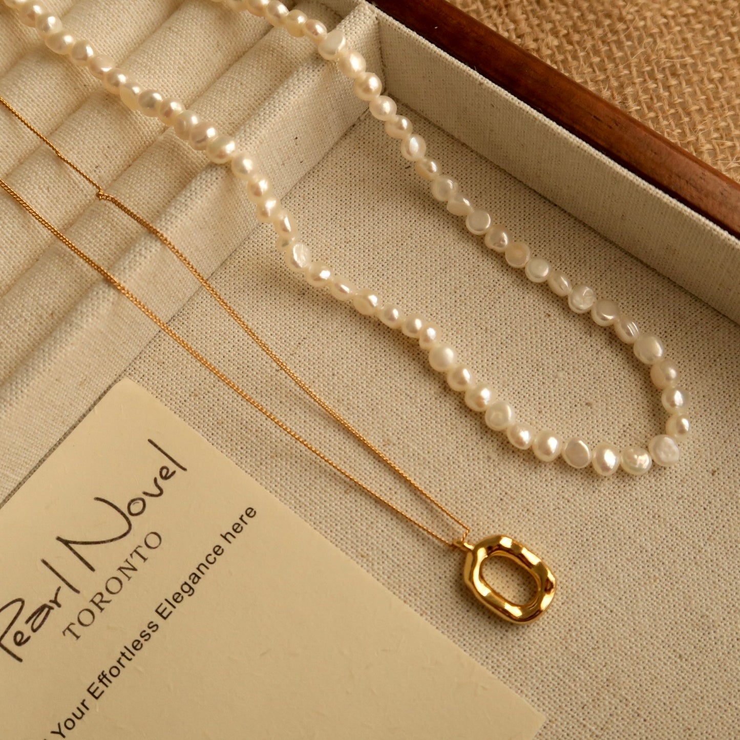 ‘Broken Silver’ Shining Natural Pearl Necklace