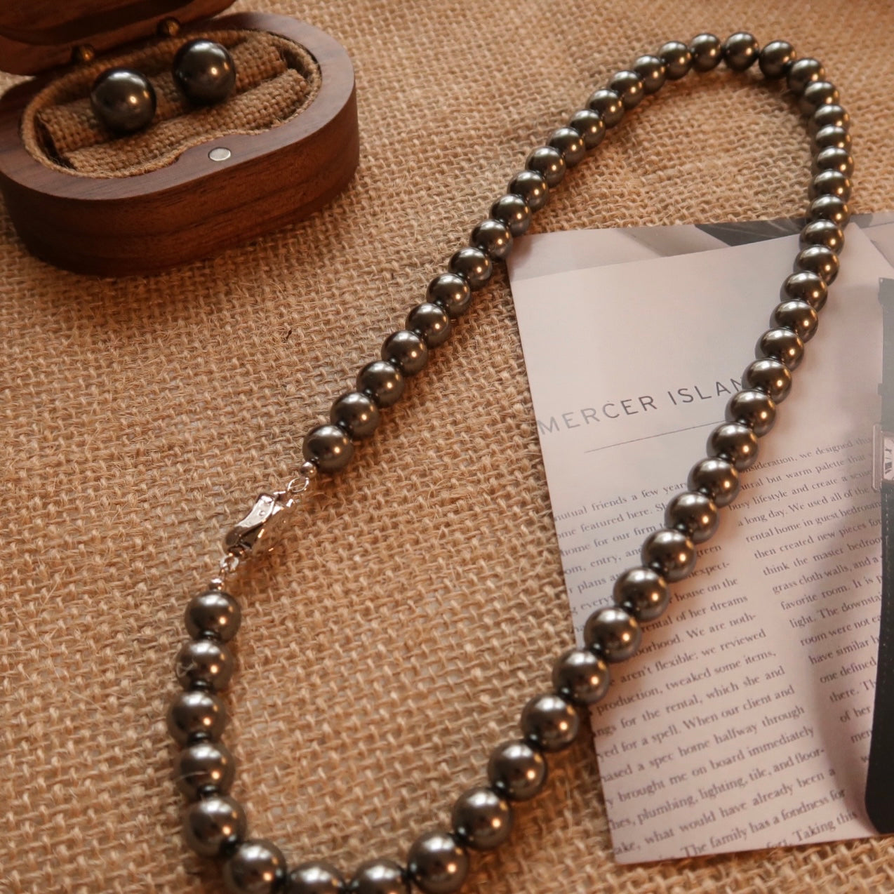 Black Moon Swarovski Pearl Necklace