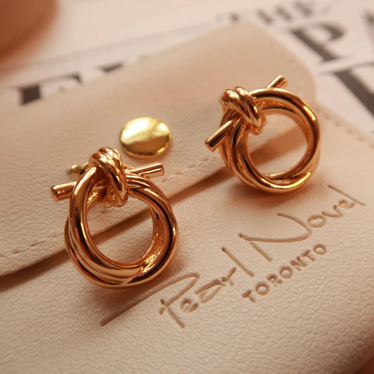 Golden Knot 3D Earrings