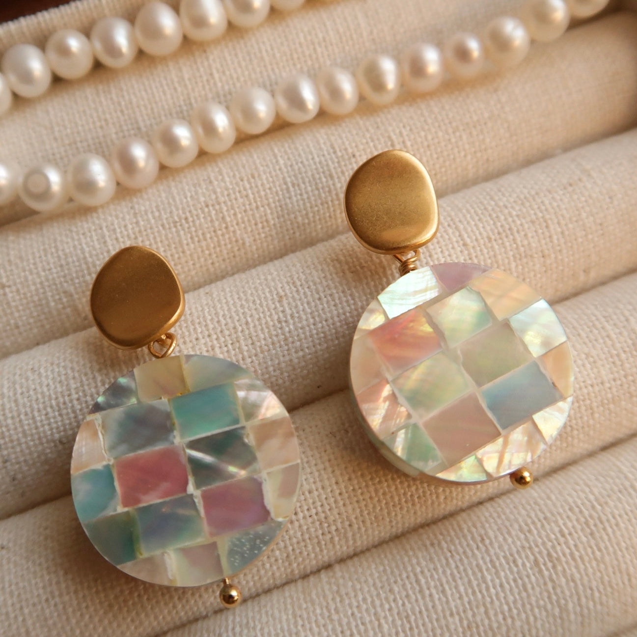 Iridescent Mosaic Earrings