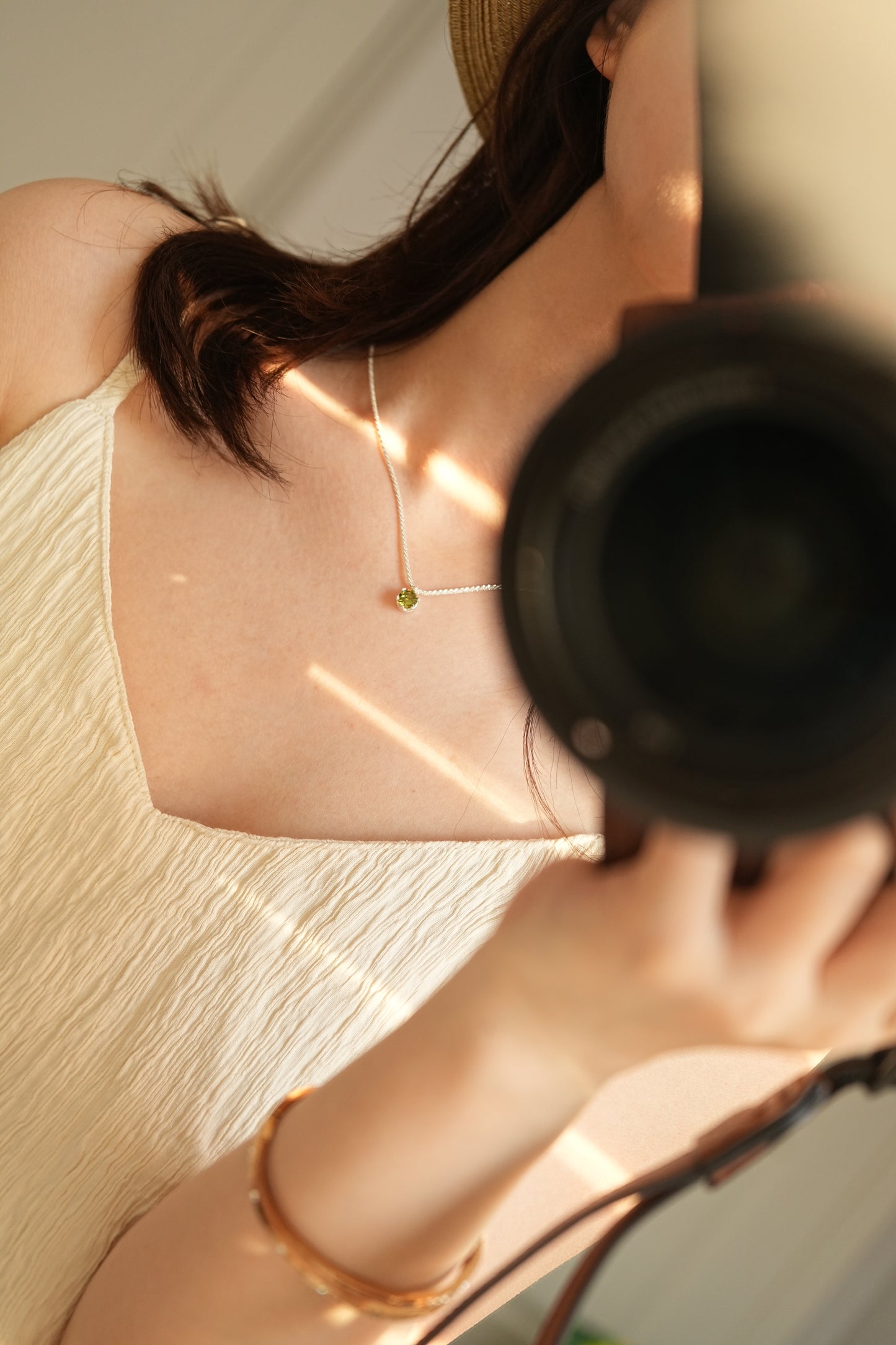 Olive Green Zircon Necklace