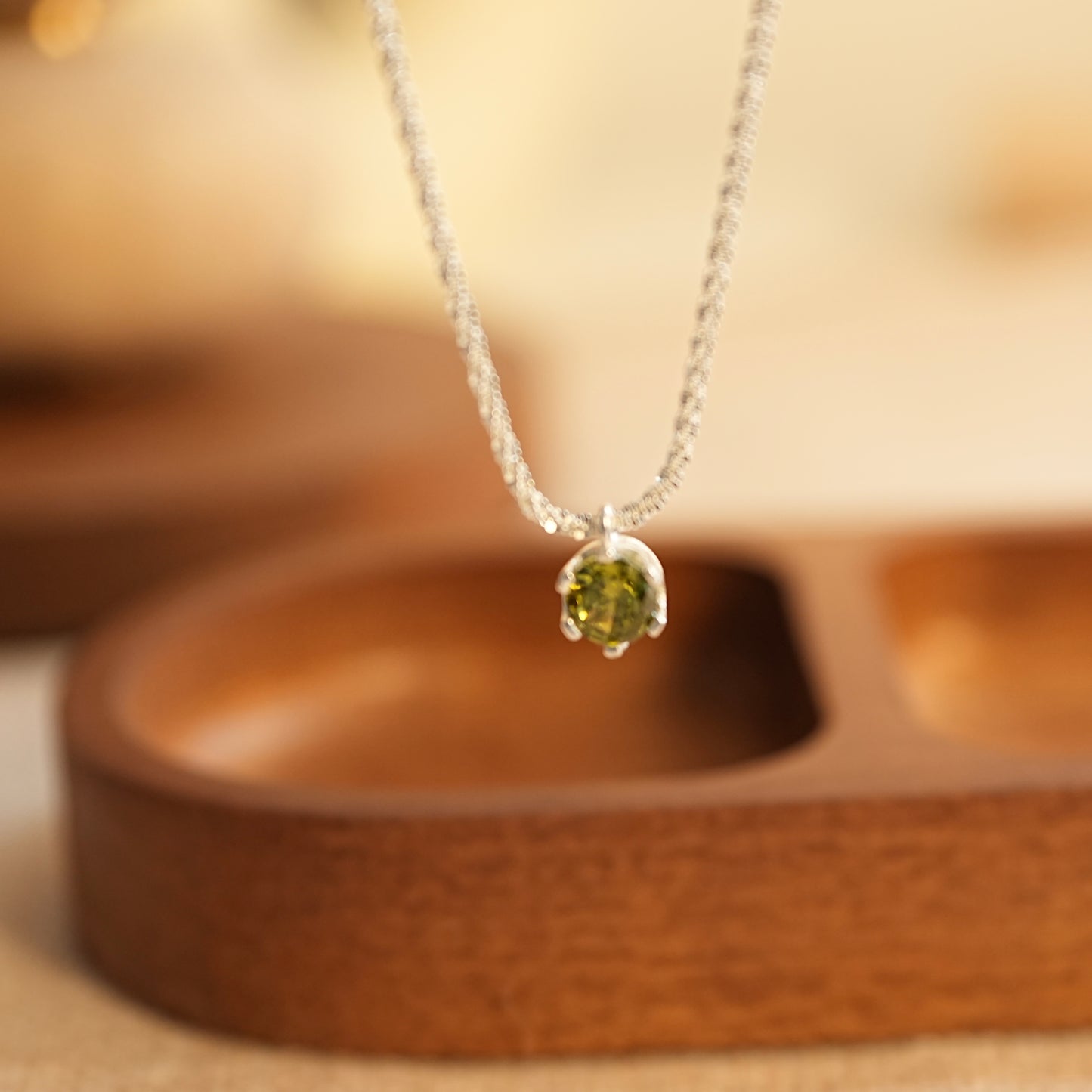 Olive Green Zircon Necklace