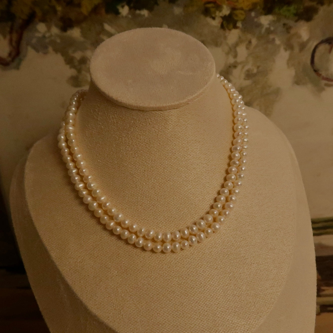 Minimalist Natural Pearl Necklace