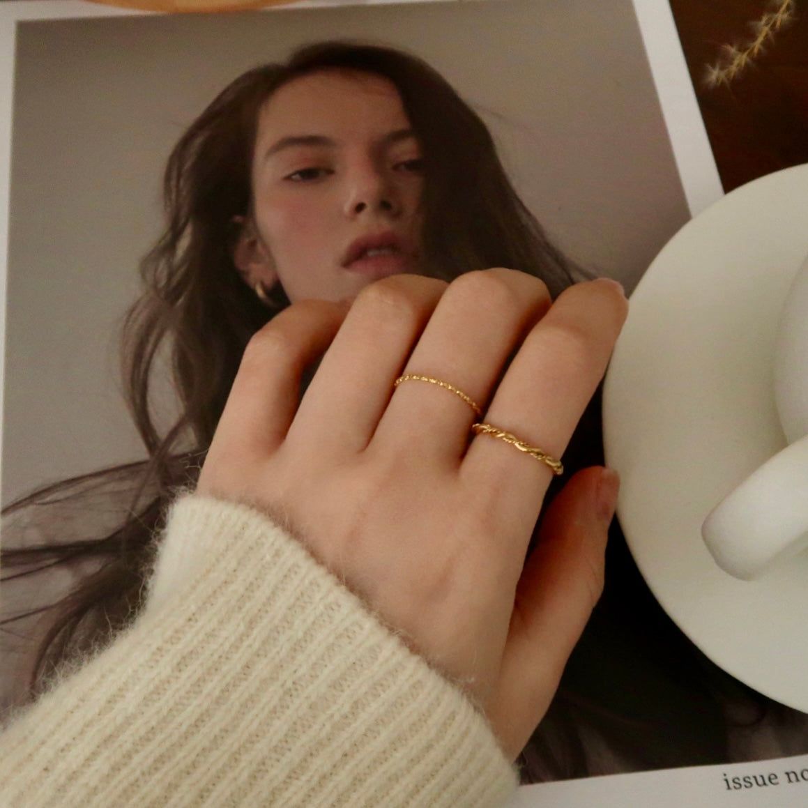 French Braided Skinny Ring